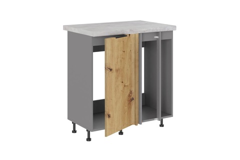 Брауни МП-850 шкаф под мойку (Стол под мойку (прямой угол) одна створка+2 фальшпанели)