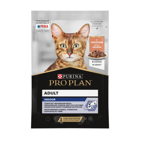 Pro Plan пауч для домашних кошек (в соусе с лососем) 85 г