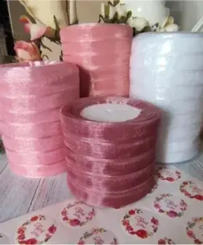 Лента органза бобиной (1,2 см/2,5 см/4 см/5см)