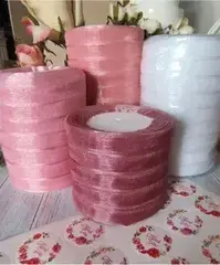 Лента органза бобиной (1,2 см/2,5 см/4 см/5см)