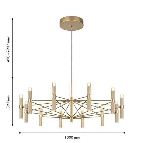 Подвесная светодиодная люстра Favourite Blick 4759-12P