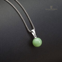 Кулон "Шарлотта". Натуральный камень хризопраз.