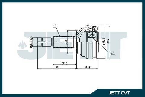ШРУС внешний JETT V41-9036