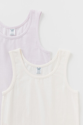 майка  для девочки  К 1192-2уп/нежная сирень,белая лилия