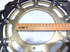 Диск тормозной передний на Yamaha YZF R6 / YZF R1 / YZF R1M / MT-10 ABS и другие, золотой лепестковый