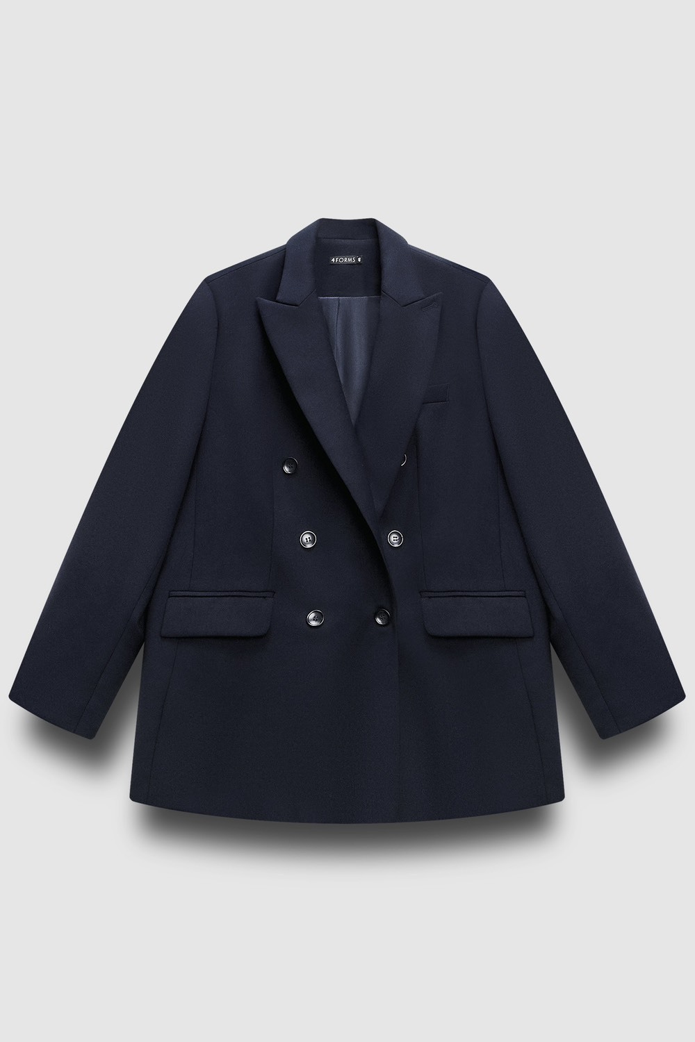 Жакет двубортный, темно-синий