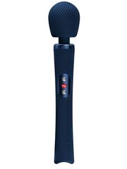 Синий жезловый вибромассажер Vim Vibrating Wand - 31,3 см.