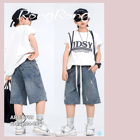 Бриджи джинсовые м (9-14) 260416-RN-DF09