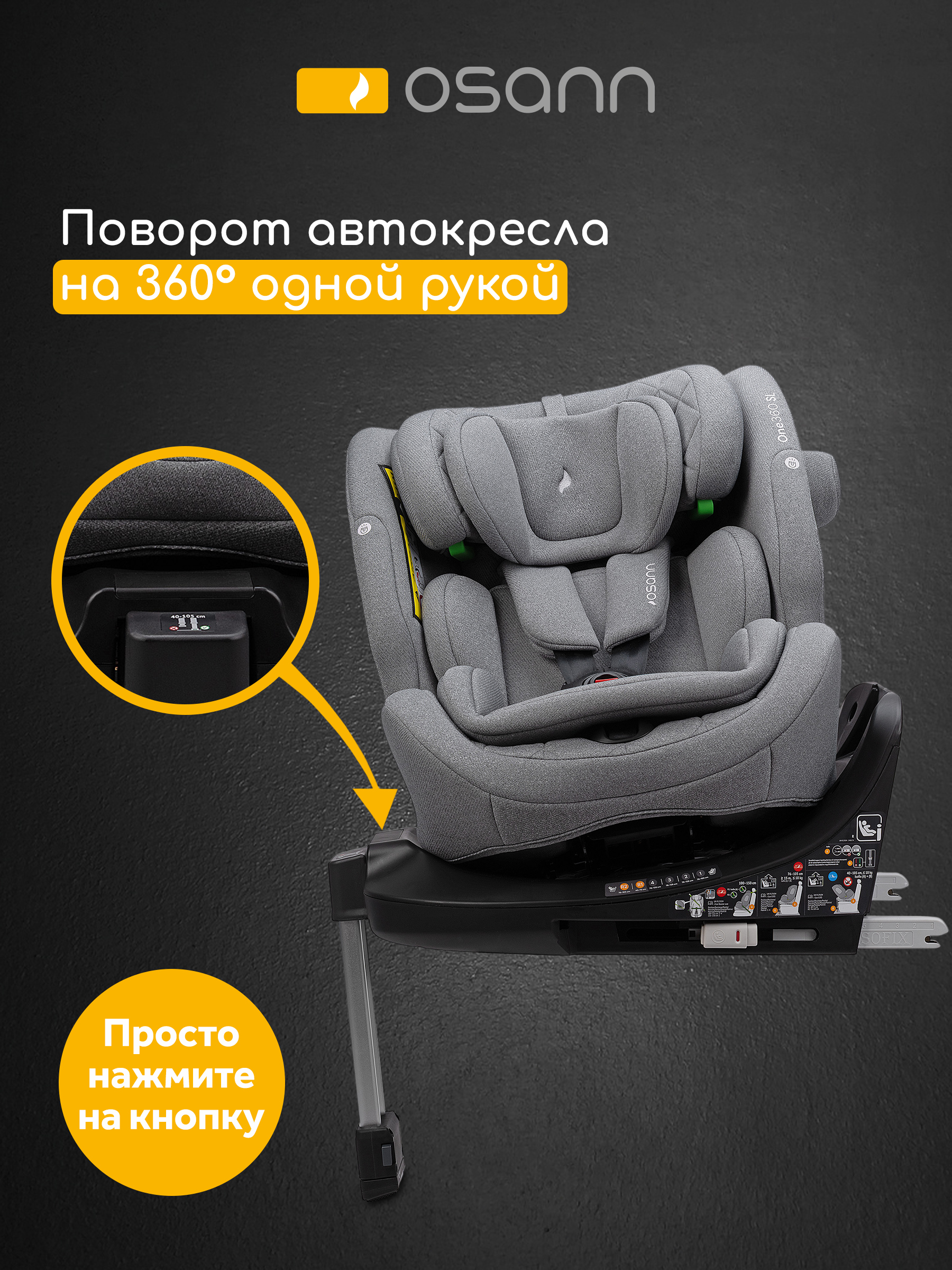 Детское автокресло Osann One360 SL Iron