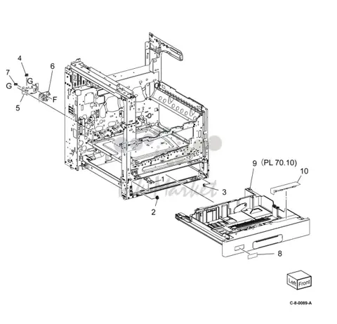 Лоток в сборе XEROX 607K01932 для VL B7025 (Техупаковка)