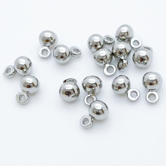 Подвеска Шар, цвет серебро, размер 6*4 мм, цена за 1 шт