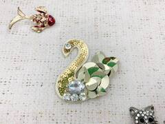 Декоративный пришивной элемент, текстиль, р. 5,5х5,7 см