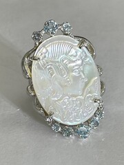 Камея Б (кольцо из серебра)