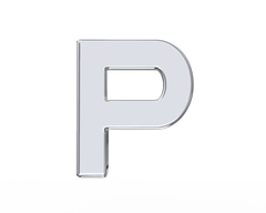 Колье буква "P" на цепочке