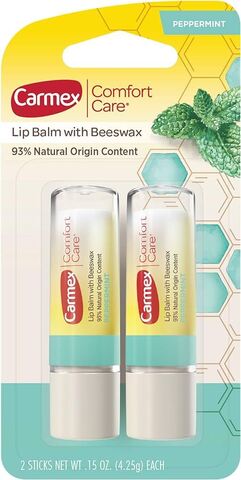 Carmex Comfort Care Peppermint Flavor Stick 4.25 g. DUO