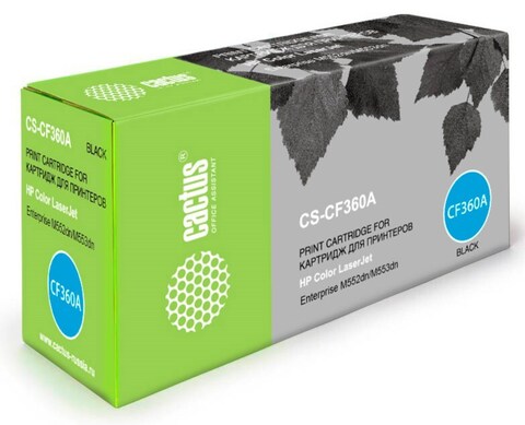 Картридж лазерный Cactus CS-CF360A CF360A черный (6000стр.) для HP CLJ M552dn, M553dn, M553N, M553x