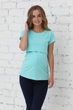 Футболка для беременных и кормящих 09962 мята