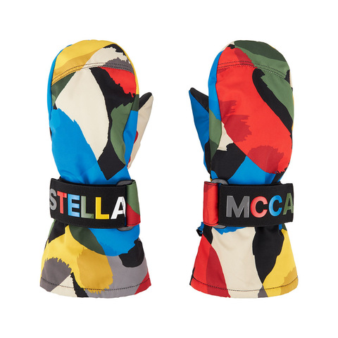 Рукавицы Stella McCartney Kids Logo Tape Smudge Print