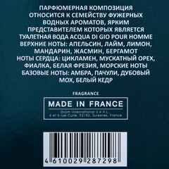 Туалетная вода мужская с феромонами Lovelas Aqua, 100 мл (по мотивам Acqua Di Gio (G.Armani)