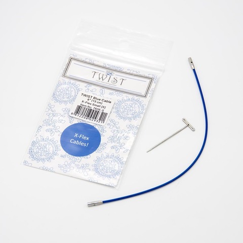 Леска Twist x-flex blue cable 15см, ChiaoGoo