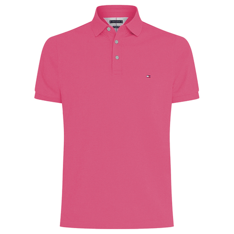 Теннисное поло Tommy Hilfiger Core 1985 Slim Polo - deep crimson fruit