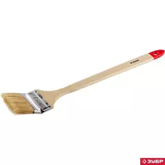 ЗУБР УНИВЕРСАЛ, 75 мм, 3?, светлая натуральная щетина, деревянная ручка, все виды ЛКМ, радиаторная кисть (01041-075) (12 штук)