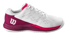 Детские теннисные кроссовки Wilson Rush Pro Ace JR - white/beet red/diva pink