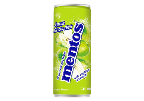 Напиток негазированный Mentos Apple Soda Kick, 240мл
