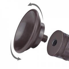 Реалистичный фаллоимитатор двухслойный Sliding Skin (20 см.) черный цвет