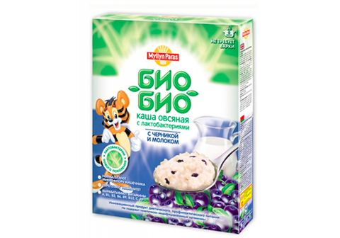 Овсяная каша Myllyn Paras "Био-Био" с черникой и молоком, 200г