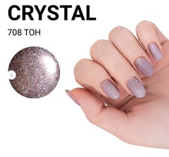 JEANMISHEL CRYSTAL 708 Лак для ногтей с блестками 3D эффект голографии  12мл