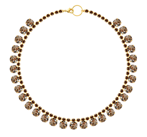 J crew swarovski store crystal dot necklace