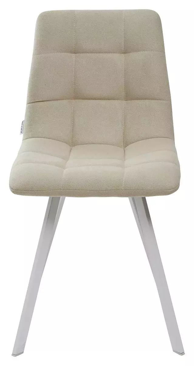 Стул CHILLI SQUARE UF860-01B бежевый, ткань/ белый каркас М-City