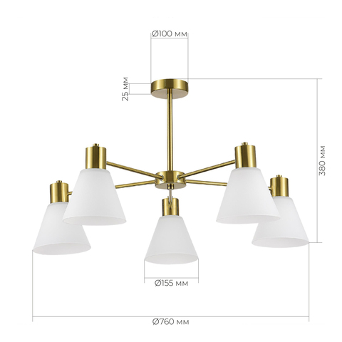 Светильник потолочный Evoluce Arki SLE1561-302-05
