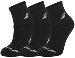 Носки теннисные Babolat Quarter 3 Pairs Pack Socks - 3 pary/black/black