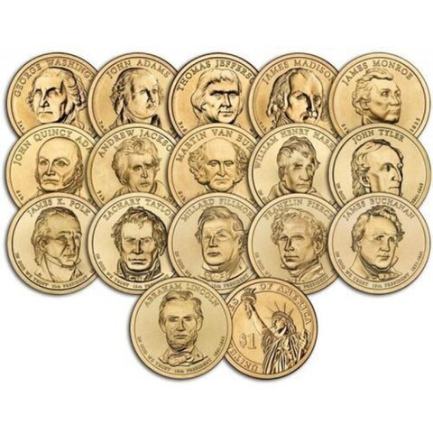 Президенты США на 2 монетных двора ( в альбоме Albo Numismatico)