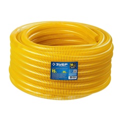 ЗУБР 25 мм x 15 м, 10 атм, со спиралью ПВХ, напорно-всасывающий шланг, ПРОФЕССИОНАЛ (40327-25-15)