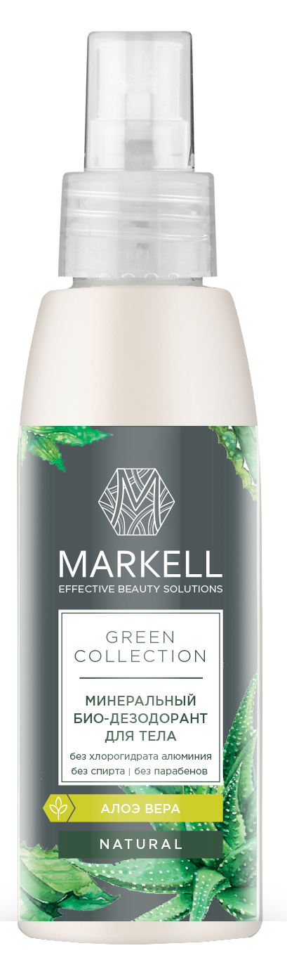 MARKELL Green Collection Минеральный Био-дезодорант для тела Алоэ Вера 100мл