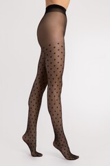 Матовые колготки с ромбами 15 DEN FIORE 6104/G HAILEY_Черный