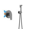 Aquatek AQ1119BGM AQ1119BGM БЕТТА набор с гигиеническим душем (смеситель + гигиеническая лейка + шланг + шланговое подсоединение с держателем), шлиф. черный хром