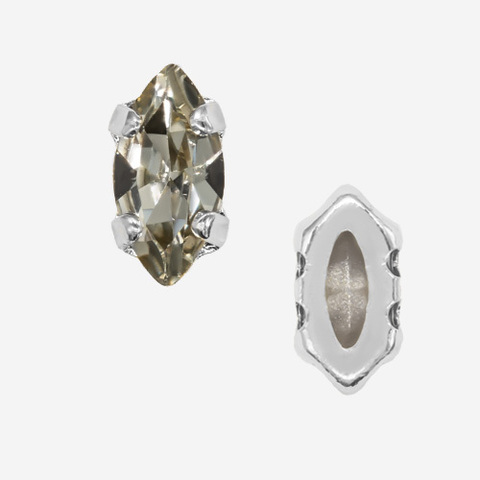 Кристалл Маркиз (Marquise Fancy Stone) в цапах, оттенок 