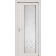 Купить Межкомнатная дверь экошпон Uberture 2112 капучино велюр остеклённая