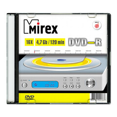 Носители информации DVD-R, 16x, Mirex, Slim/1, UL130003A1S