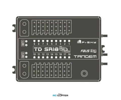 Приёмник FrSky TD SR18 2.4G+900M Tandem Dual-Band Receiver двухдиапазонный