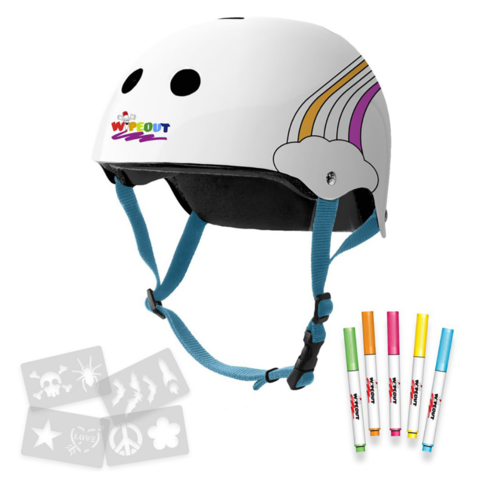 Шлем защитный Wipeout white (49-52 см) с фломастерами