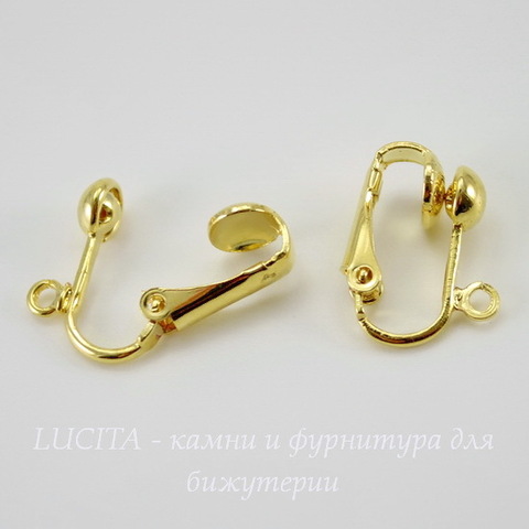 Основы для клипс 16 мм (цвет - золото), пара
