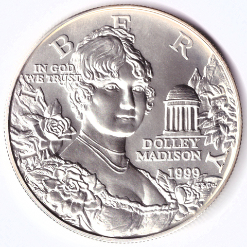 1 доллар 1999 (P) (Долли Мэдисон. Дом Монпелье) UNC серебро