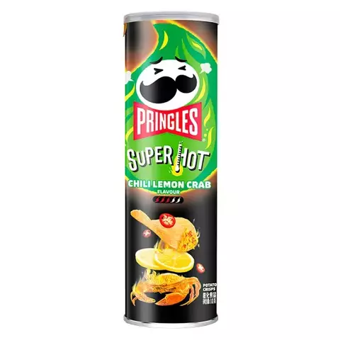 Чипсы Pringles Super Hot Chili Lemon Crab (110 гр)