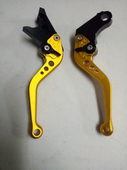 Короткие рычаги тормоза-сцепления Honda CBR 600 F4i 2001-2007 г.в / Золотистые