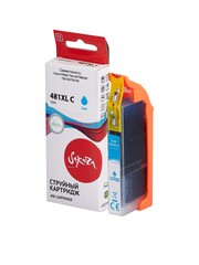 Струйный картридж Sakura 2044C001 (481XL Cyan) для Canon PIXMA TS6140, TR8540, TS8140, TS9140, водорастворимый тип чернил, голубой, 12 мл., 820 к.